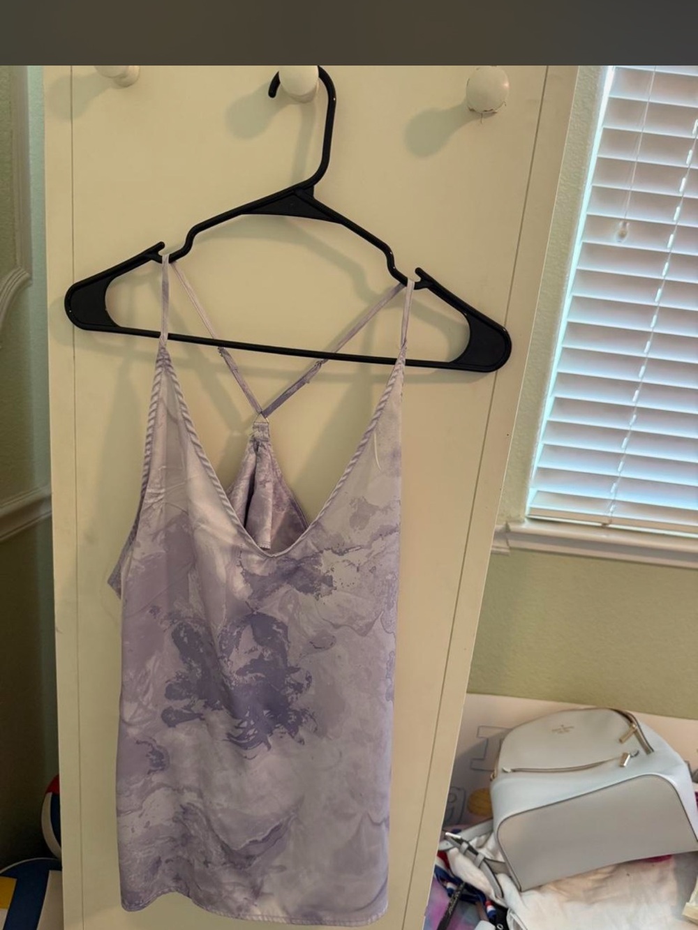 stars above Lavender Satin Cami Tank